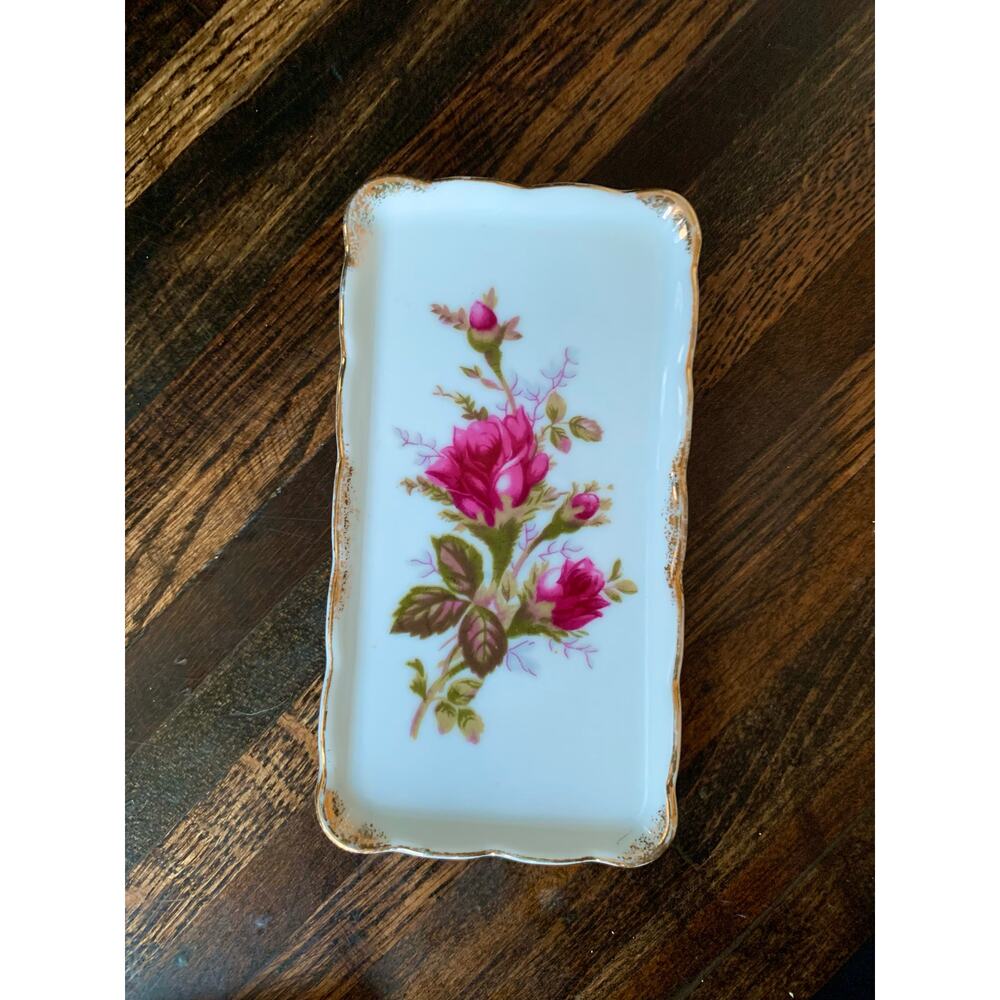Vintage Porcelain Rose Ring Bowl
